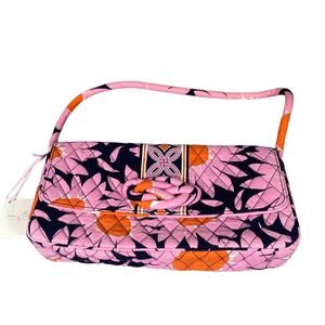 Vera Bradley Knot Just A Clutch Loves Me Pink Floral Purse Bag NWT
